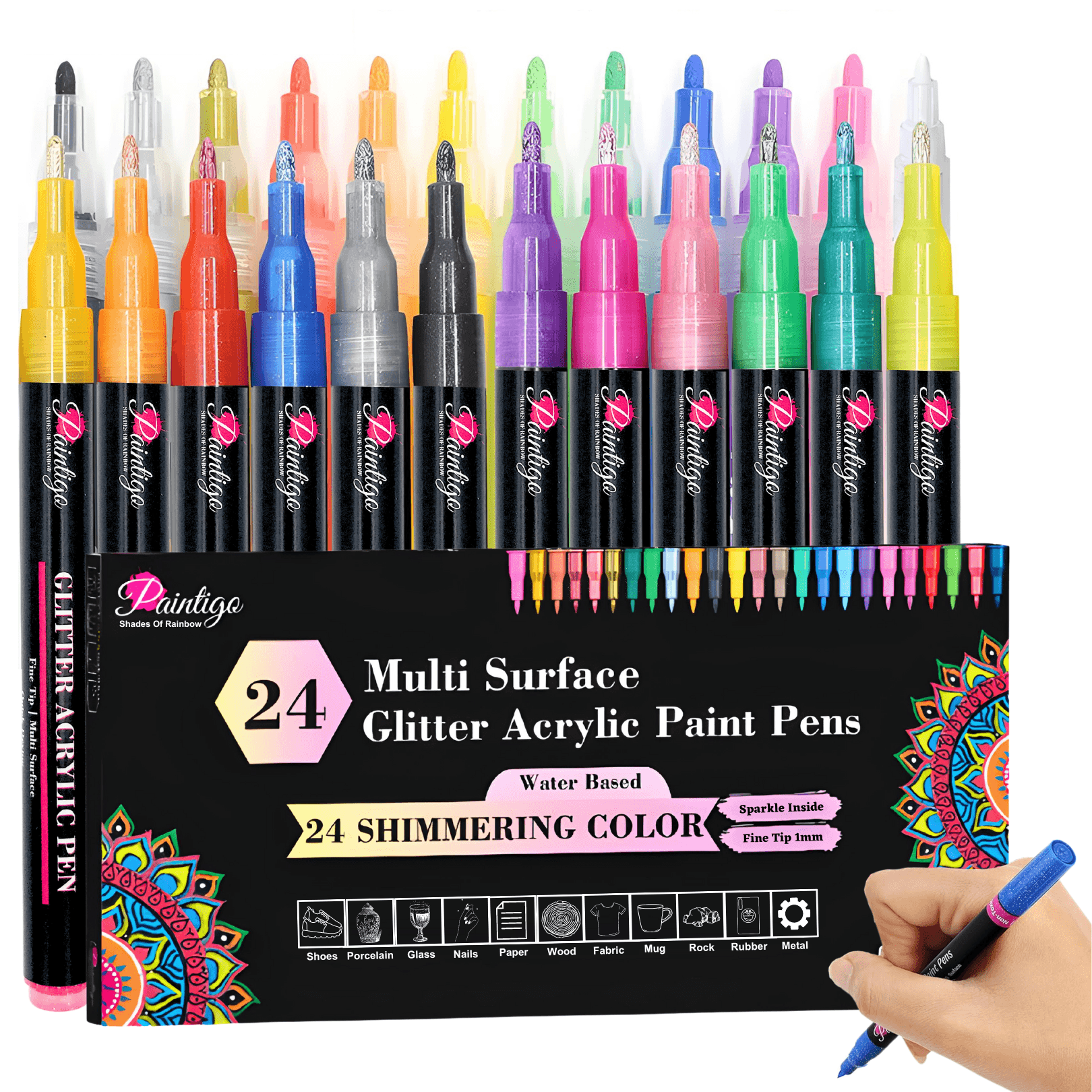 Paintigo 24 Glitter Paint Pens UK