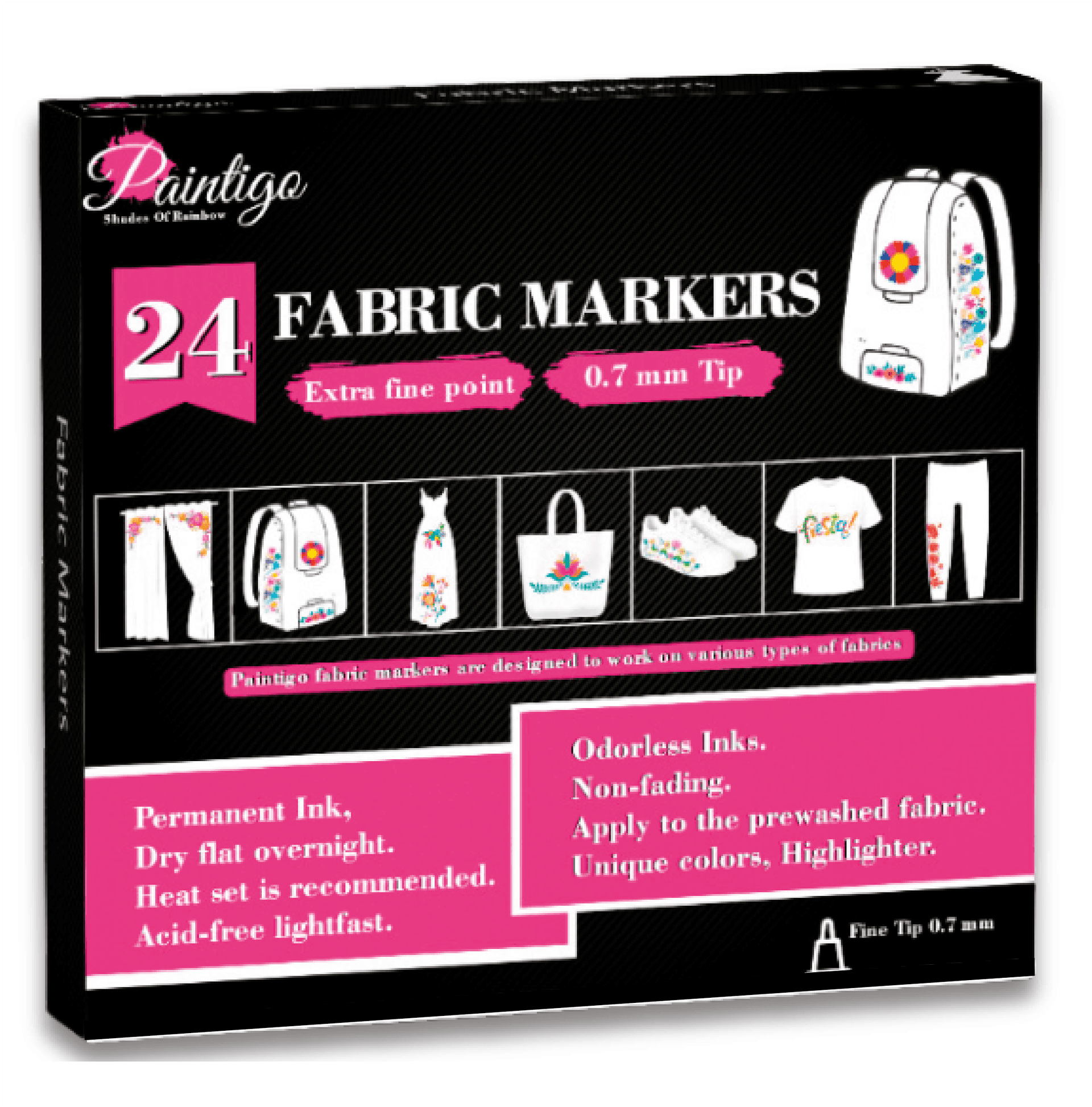 Paintigo 24 Fabric Markers UK