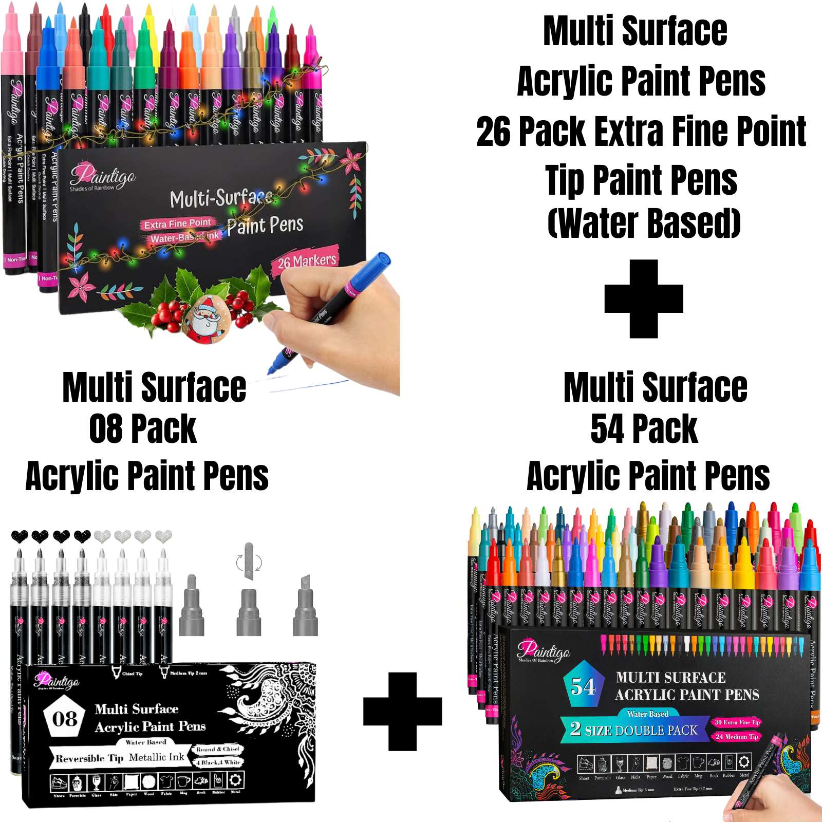 Artistro 30 Watercolor Acrylic Paint Pens Markers Medium Tip